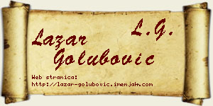 Lazar Golubović vizit kartica